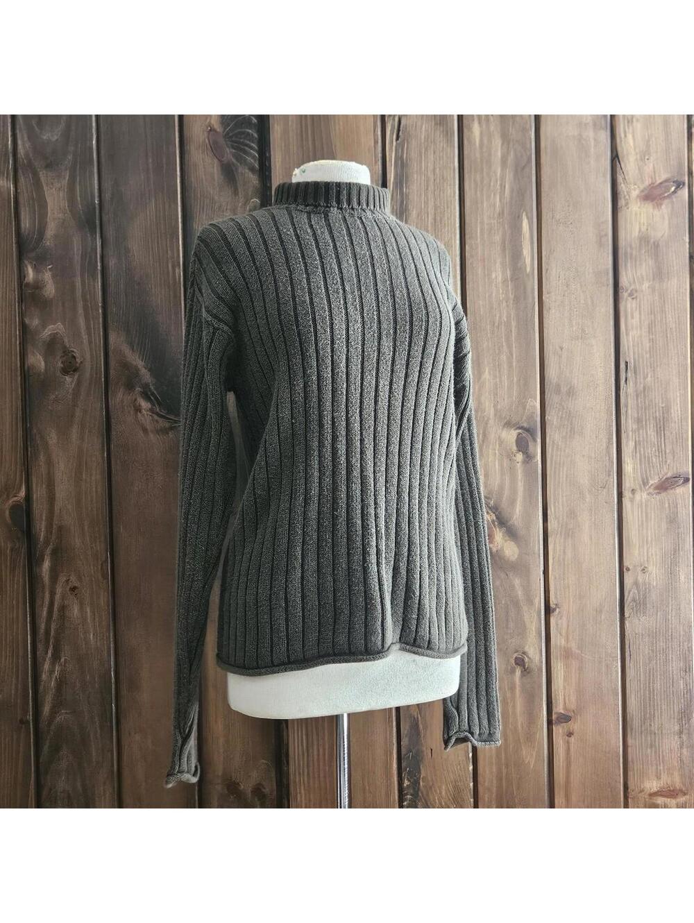90s Y2K Vtg Aeropostal Brown Knit Turtle Neck Mens S Womans M/L